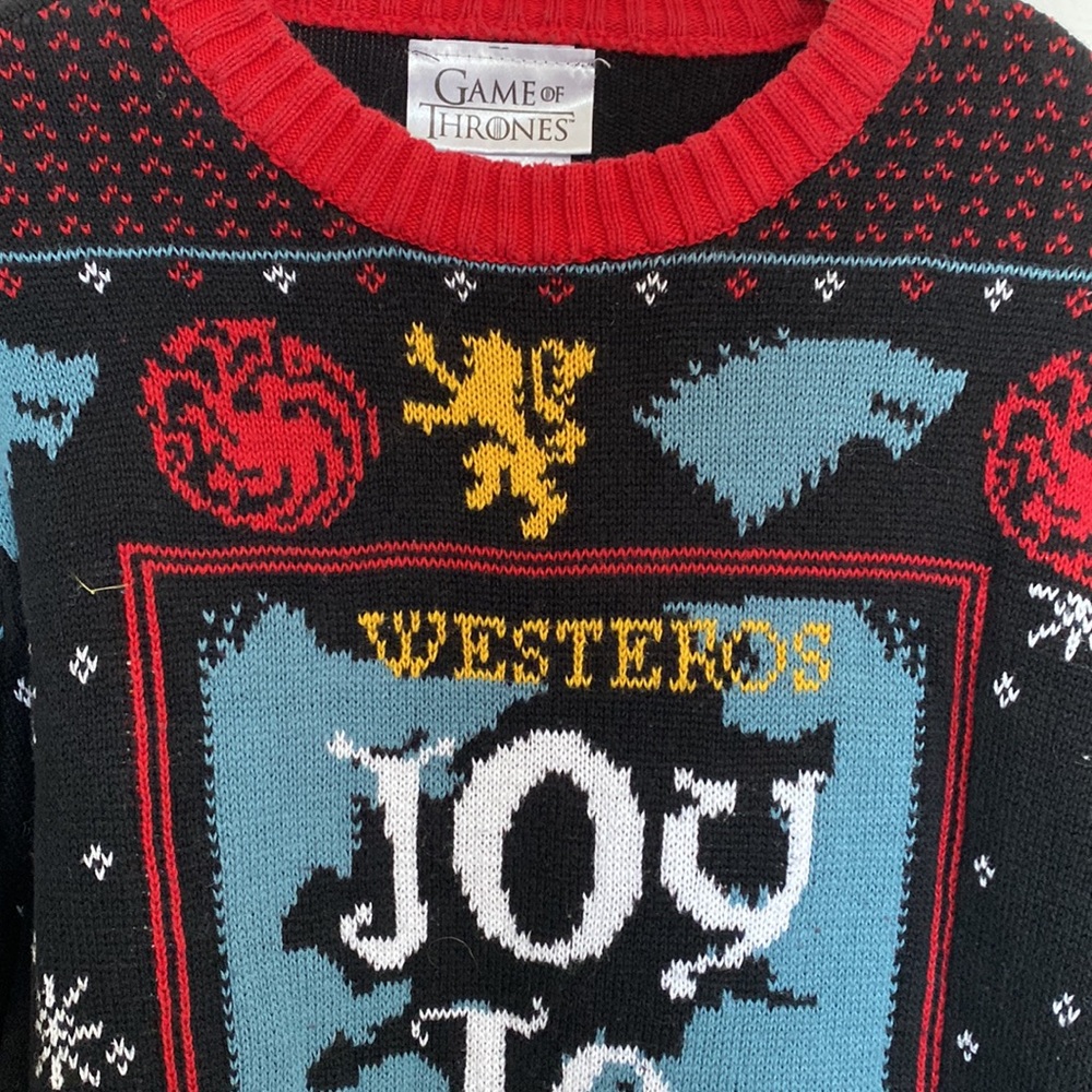 Game of Thrones Joy to the Realm Christmas Holiday Sweater - Picture 2 of 4